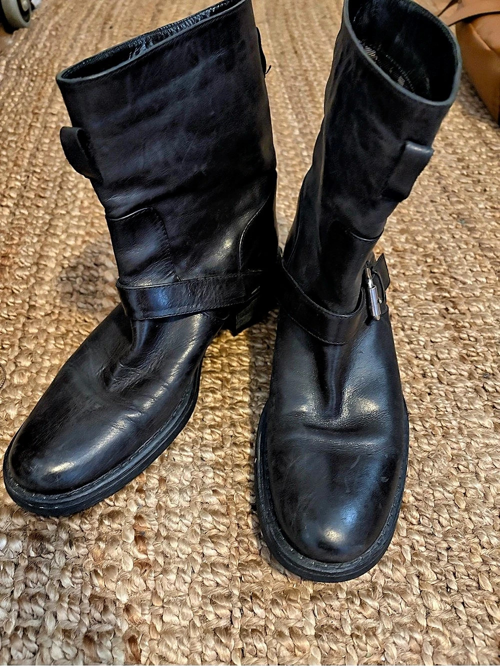 Aquatalia Women's Black Tall Buckle Boots US 8